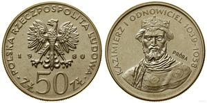 Polska 50 złotych 1980 MW "Kazimierz I Odnowiciel" (Próba) na aukcji WCN - 22 czerwca 2023
