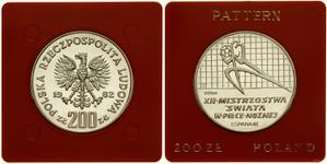 Polen 200 Zlotych 1982 MW JMN "Fußball-Weltmeisterschaft 1982" (Probe) auf der Auktion WCN - 6. Juli 2023
