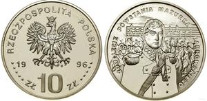Polska 10 złotych 1996 MW "200-lecie powstania Mazurka Dąbrowskiego" na aukcji WCN - 20 lipca 2023