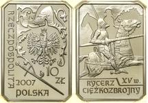 Polska 10 złotych 2007 MW "Rycerz ciężkozbrojny" na aukcji WCN - 20 lipca 2023