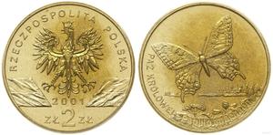 Polska 2 złote 2001 MW AN "Motyle Paź Królowej" na aukcji WCN - 20 lipca 2023