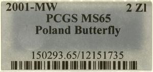 Polska 2 złote 2001 MW AN "Motyle Paź Królowej" na aukcji WCN - 20 lipca 2023
