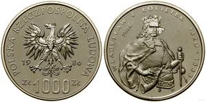 Polska 1000 złotych 1986 MW EO "Władysław I Łokietek" (Próba) na aukcji WCN - 10 sierpnia 2023
