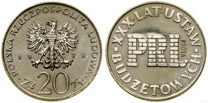 Polska 20 złotych 1976 MW JMN "XXX lat ustaw budżetowych PRL" (Próba) na aukcji WCN - 14 września 2023
