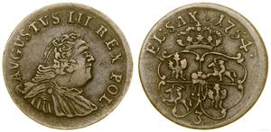 Poland 1 Grosz 1754 "Crown" at auction WCN - November 9, 2023
