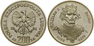 Polen 200 Zlotych 1981 MW "Bolesław II. der Kühne" auf der Auktion WCN - 16. November 2023