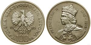 Polska 100 złotych 1985 MW SW "Przemysł II" (Próba) na aukcji WCN - 23 listopada 2023