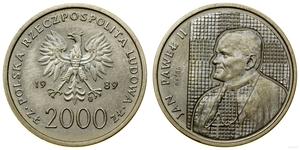 Polska 2000 złotych 1989 MW ET "Jan Paweł II" (Próba) na aukcji WCN - 21 grudnia 2023