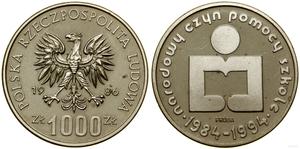 Polska 1000 złotych 1986 MW "Narodowy Czyn Pomocy Szkole" (Próba) na aukcji WCN - 28 grudnia 2023