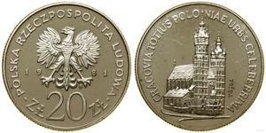 Polen 20 Zlotych 1981 MW "Krakau" (Probe) auf der Auktion WCN - 28. Dezember 2023