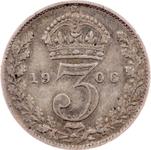 Großbritannien 3 Pence 1906 auf der Auktion Pesek Auctions - 25. Februar 2024
