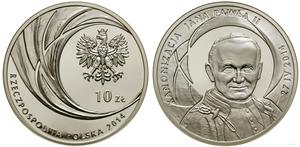 Polska 10 złotych 2014 MW "Kanonizacja Jana Pawła II" na aukcji WCN - 22 lutego 2024