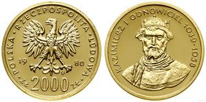 Polska 2000 złotych 1980 MW "Kazimierz I Odnowiciel" na aukcji WCN - 21 marca 2024