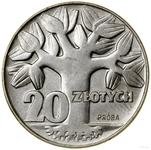 Polska 20 złotych 1964 MW "Drzewo" (Próba) na aukcji WCN - 16 listopada 2024