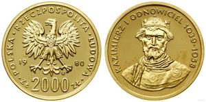 Polska 2000 złotych 1980 MW "Kazimierz I Odnowiciel" na aukcji WCN - 11 kwietnia 2024