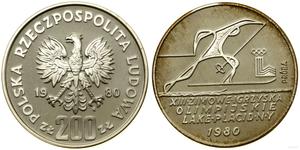 Polska 200 złotych 1980 MW "XIII zimowe igrzyska olimpijskie - Lake Placid 1980" (Próba) na aukcji WCN - 25 kwietnia 2024