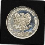 Polska 500 złotych 1987 MW ET "XV Zimowe Igrzyska Olimpijskie - Calgary 1988" na aukcji Wójcicki - 30 kwietnia 2025