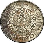 Polonia 5 eslotis 1936 "Józef Piłsudski" en subasta Wójcicki - 30 de abril de 2025