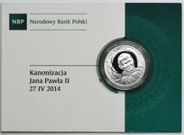 Polska 10 złotych 2014 MW "Kanonizacja Jana Pawła II" na aukcji Wójcicki - 30 kwietnia 2025