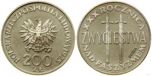 Polen 200 Zlotych 1975 MW JMN "Sieg über den Faschismus" (Probe) auf der Auktion WCN - 2. Mai 2024