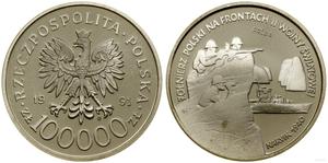 Polska 100000 złotych 1991 MW BCH "Bitwa o Narwik 1940" (Próba) na aukcji WCN - 16 maja 2024