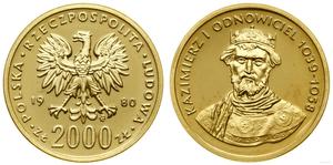 Polska 2000 złotych 1980 MW "Kazimierz I Odnowiciel" na aukcji WCN - 23 maja 2024