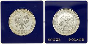 Polska 500 złotych 1988 MW ET "XIV Mistrzostwa Świata w Piłce Nożnej - Włochy 1990" na aukcji WCN - 30 maja 2024