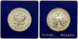 Polska 500 złotych 1987 MW ET "XV Zimowe Igrzyska Olimpijskie - Calgary 1988" na aukcji WCN - 6 czerwca 2024