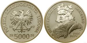 Poland 5000 Zlotych 1989 MW AWB "Wladysław II Jagiello" at auction WCN - June 20, 2024