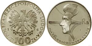 Polen 100 Zlotych 1974 MW AJ "Marie Skłodowska-Curie" auf der Auktion WCN - 20. Juni 2024