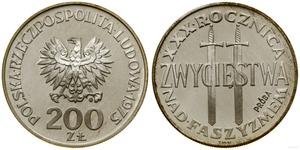 Polen 200 Zlotych 1975 MW JMN "Sieg über den Faschismus" (Probe) auf der Auktion WCN - 27. Juni 2024
