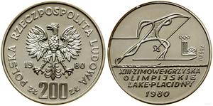 Polska 200 złotych 1980 MW "XIII zimowe igrzyska olimpijskie - Lake Placid 1980" (Próba) na aukcji WCN - 27 czerwca 2024