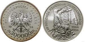 Polska 300000 złotych 1994 MW ET "60 rocznica Powstania Warszawskiego" na aukcji WCN - 27 czerwca 2024