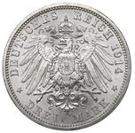 Германия 3 марки 1914 A "Ангальт" at auction Rzeszowski DA - April 27, 2025