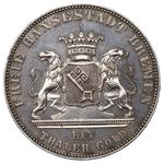 Bremen Tálero 1863 "50º Aniversario de las Guerras de Liberación" en subasta Rzeszowski DA - 27 de abril de 2025
