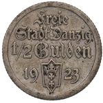 Польша 1/2 гульдена 1923 "Когг" на аукционе Rzeszowski DA - 12 сентября 2025