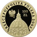 Polska 100 złotych 2005 MW UW "Jan Paweł II" na aukcji Rzeszowski DA - 12 września 2025