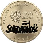 Poland 200 Zlotych 2005 MW EO "The 10th Anniversary of forming the Solidarity Trade Union" at auction Rzeszowski DA - September 12, 2025