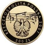 Poland 200 Zlotych 2007 MW UW "125th Anniversary of Karol Szymanowski's Birth" at auction Rzeszowski DA - September 12, 2025