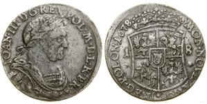 Polska Ort (18 groszy) 1678 SB "Tarcza wklęsła" na aukcji WCN - 4 lipca 2024