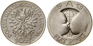 Polska 10 złotych 1971 MW JMN "FAO" (Próba) na aukcji WCN - 18 lipca 2024