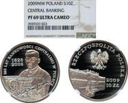 Polska 10 złotych 2009 MW "180 lat bankowości centralnej w Polsce" na aukcji NUMIS Klitończyk - 9 marca 2025