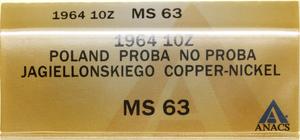 Polska 10 złotych 1964 "600-lecie Uniwersytetu Jagiellońskiego" (Próba) na aukcji WCN - 5 września 2024
