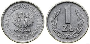 Polen 1 Zloty 1968 MW auf der Auktion WCN - 26. September 2024