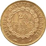 France 20 Francs 1897 A at auction COINSNET - May 24, 2025