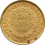 Frankreich 20 Franken 1886 A auf der Auktion COINSNET - 24. Mai 2025