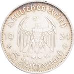 Niemcy 5 reichsmark 1934 E "Kościół Garnizonowy (z datą)" na aukcji TMAJK sro - 6 marca 2025