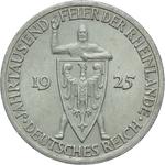 Германия 3 рейхсмарки 1925 A "Рейнланд" на аукционе Cieszyńskie CN - 13 апреля 2025