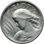 Польша 1 злотый 1925 "Женщина с колосьями" na aukcji Cieszyńskie CN - 13 kwietnia 2025