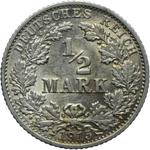 Германия 1/2 марки 1915 G на аукционе Cieszyńskie CN - April 13, 2025